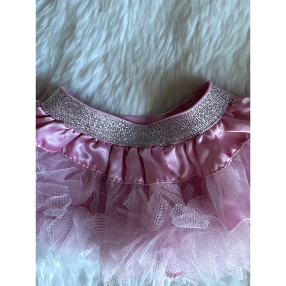 Build a Bear Pink ruffled Skirt with silver waste Band BABWS - Picture 2 of 4